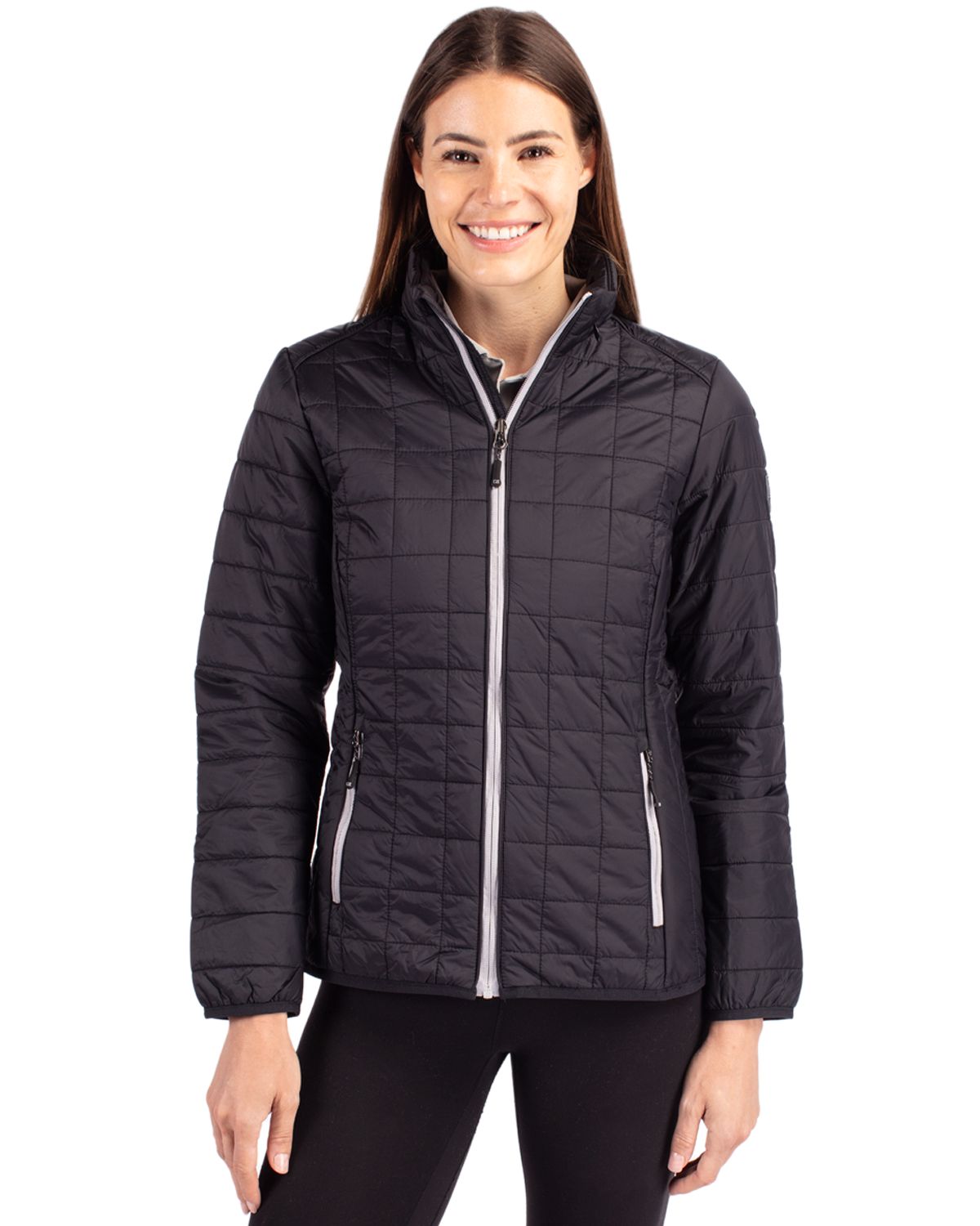 Cutter & Buck Rainier Recycled Insulated Puffer Womens Full Zip Jacket