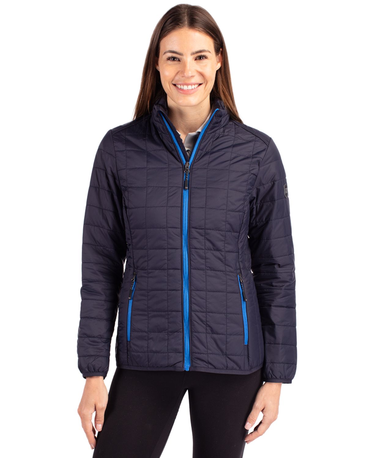 Cutter & Buck Rainier Recycled Insulated Puffer Womens Full Zip Jacket