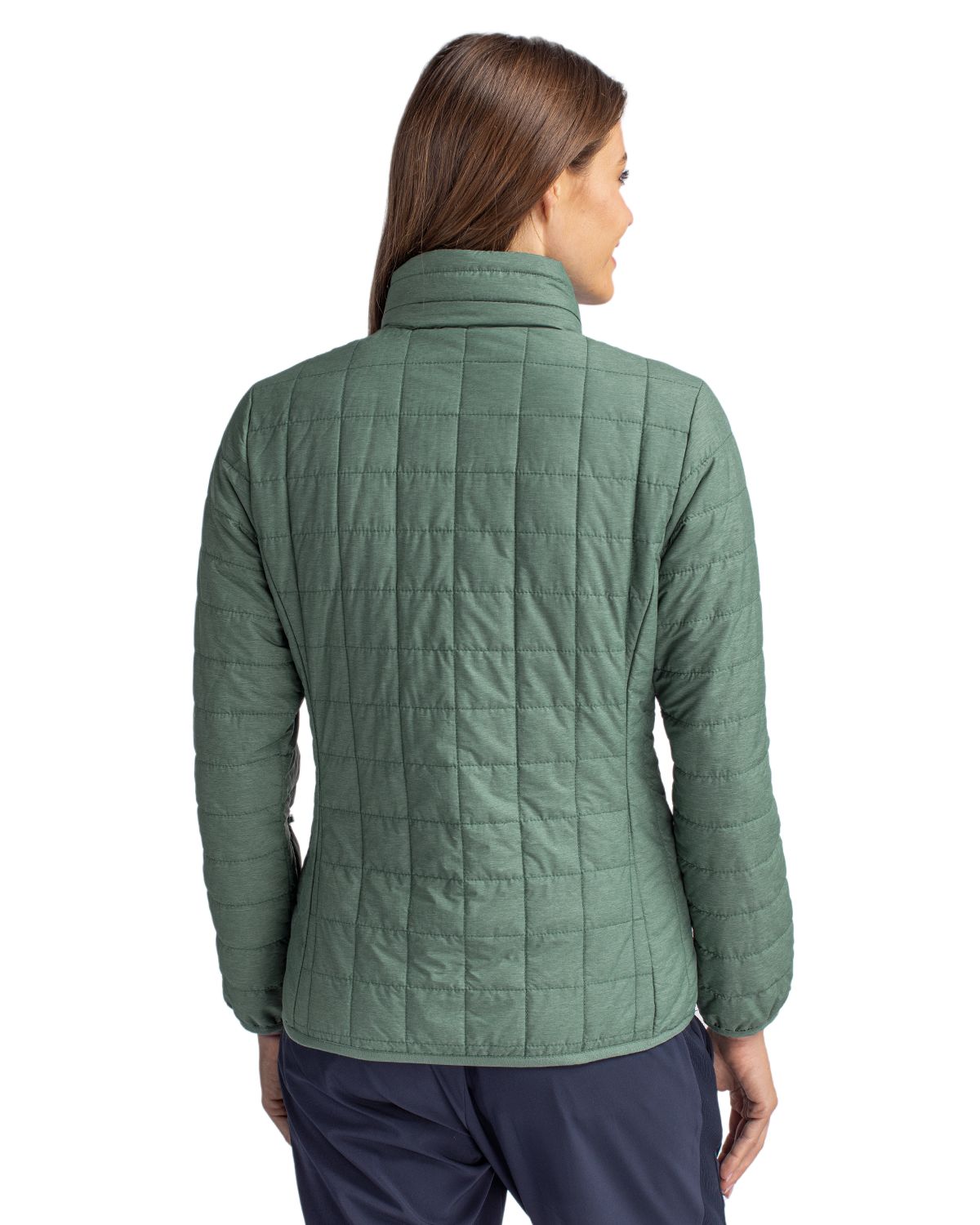 Cutter & Buck Rainier Recycled Insulated Puffer Womens Full Zip Jacket