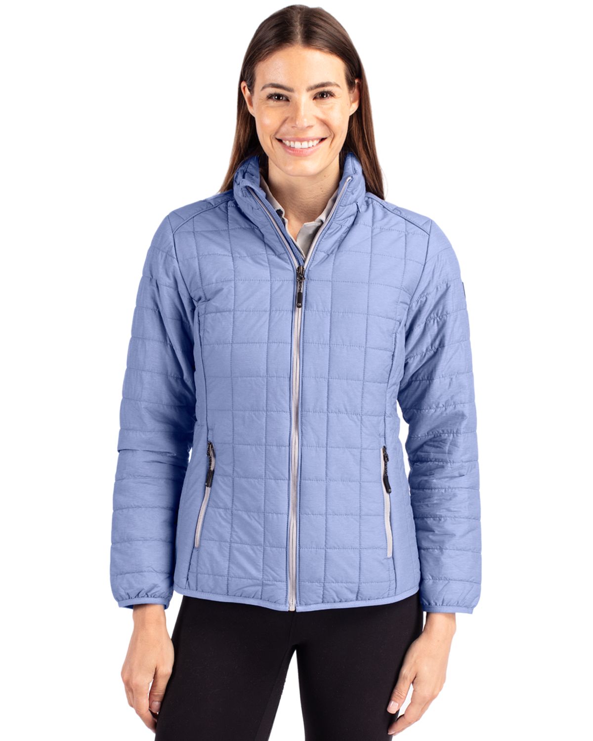 Cutter & Buck Rainier Recycled Insulated Puffer Womens Full Zip Jacket