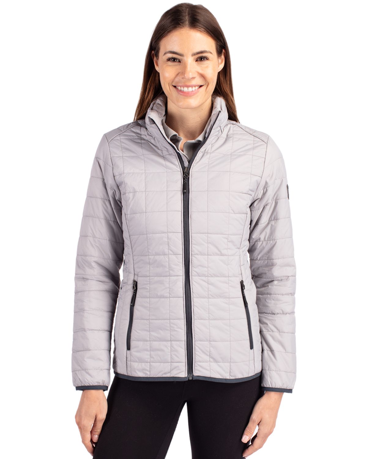 Cutter & Buck Rainier Recycled Insulated Puffer Womens Full Zip Jacket