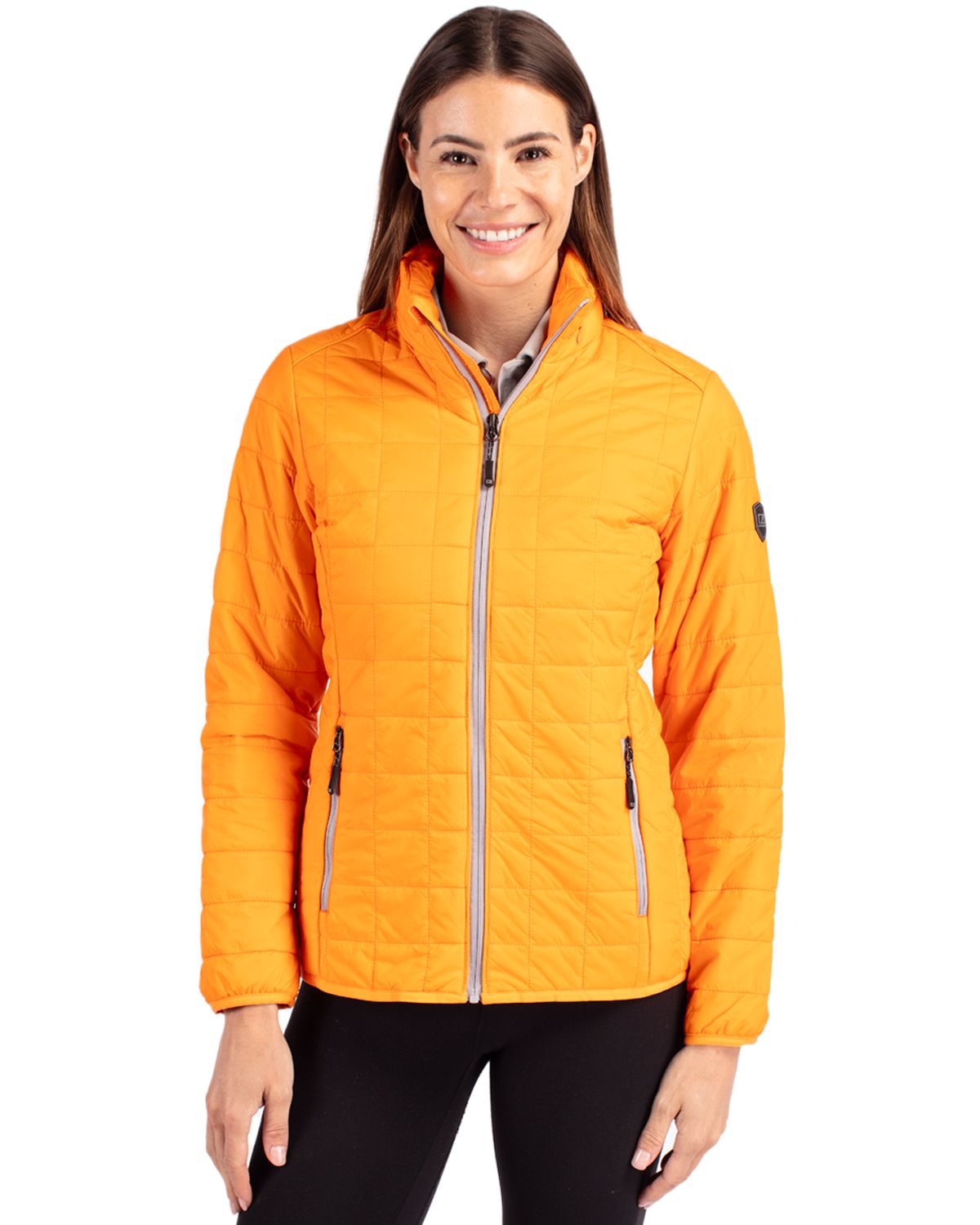 Cutter & Buck Rainier Recycled Insulated Puffer Womens Full Zip Jacket