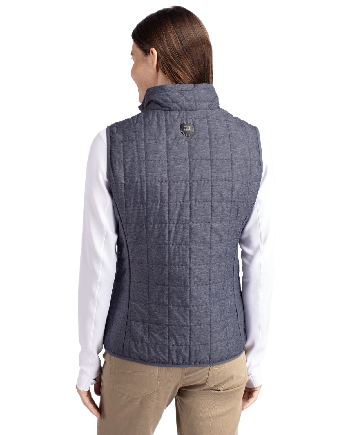 Cutter & Buck Rainier Recycled Insulated Puffer Womens Full Zip Vest