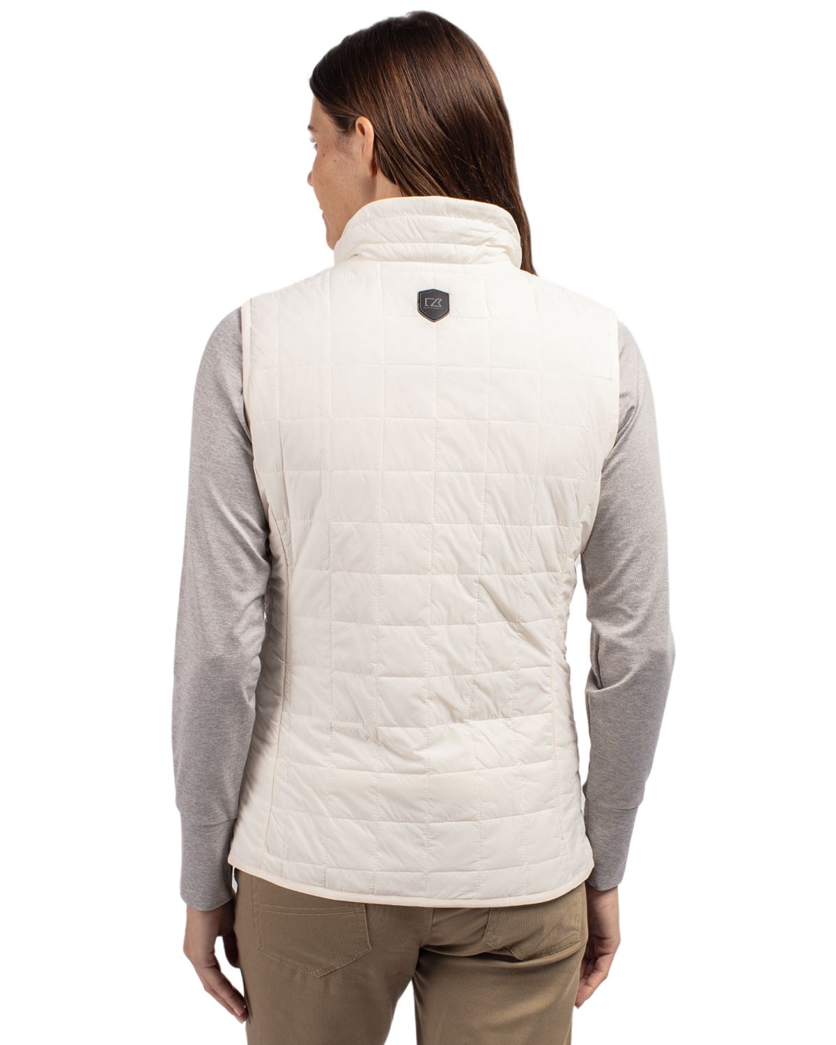 Cutter & Buck Rainier Recycled Insulated Puffer Womens Full Zip Vest