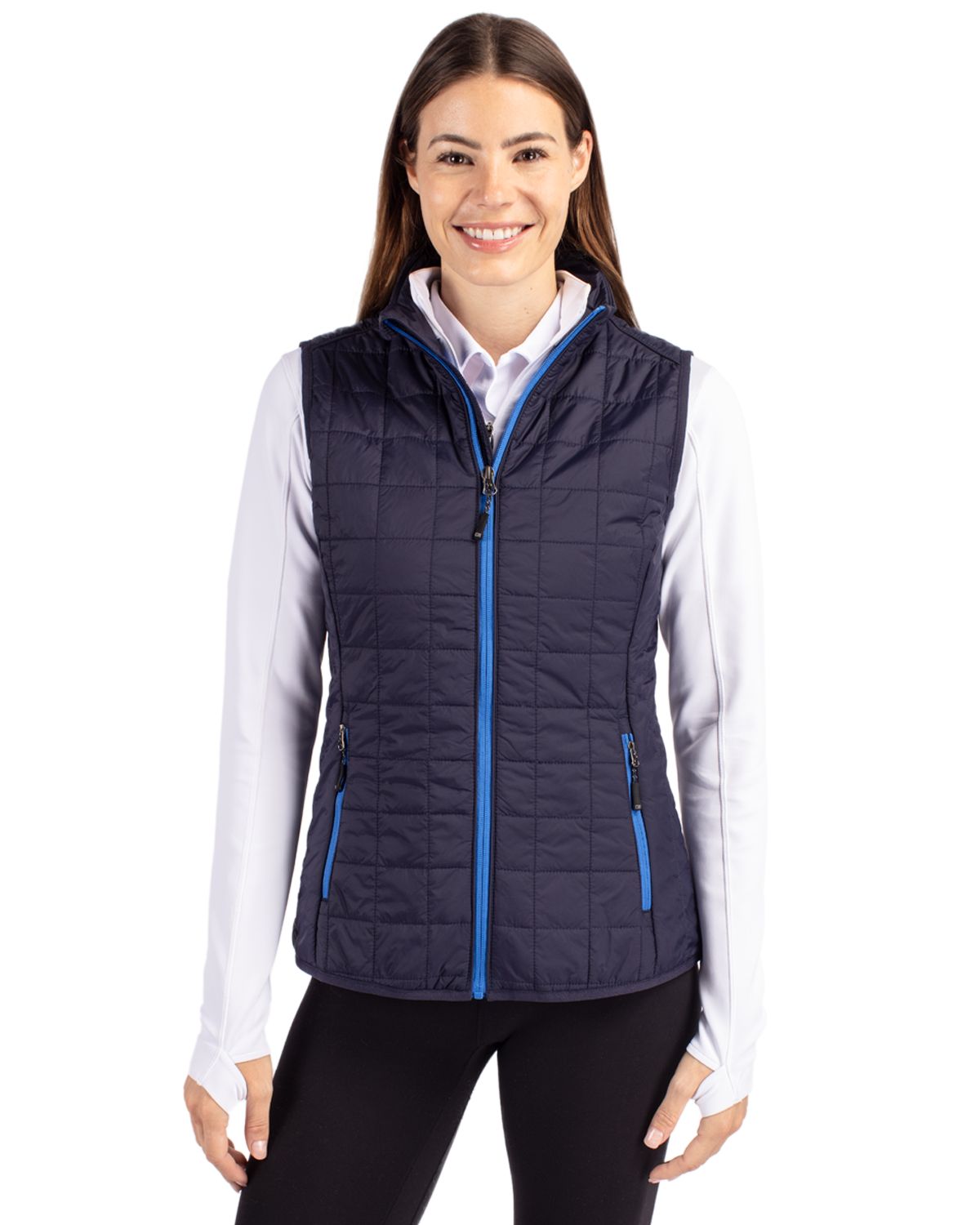 Cutter & Buck Rainier Recycled Insulated Puffer Womens Full Zip Vest