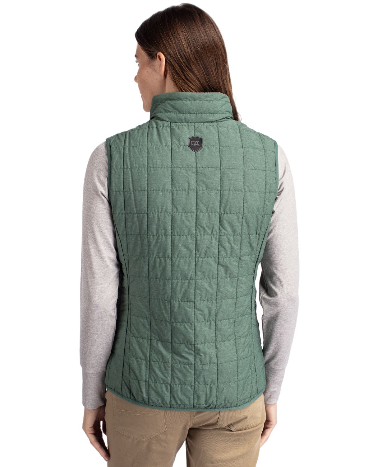 Cutter & Buck Rainier Recycled Insulated Puffer Womens Full Zip Vest