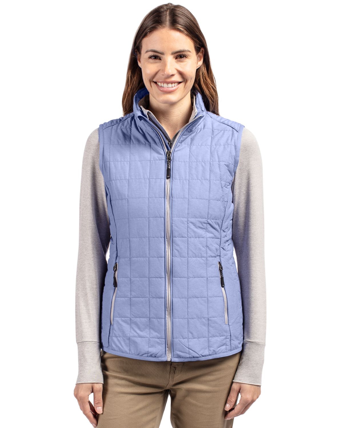 Cutter & Buck Rainier Recycled Insulated Puffer Womens Full Zip Vest