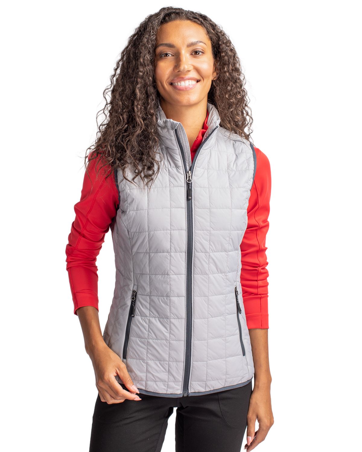 Cutter & Buck Rainier Recycled Insulated Puffer Womens Full Zip Vest
