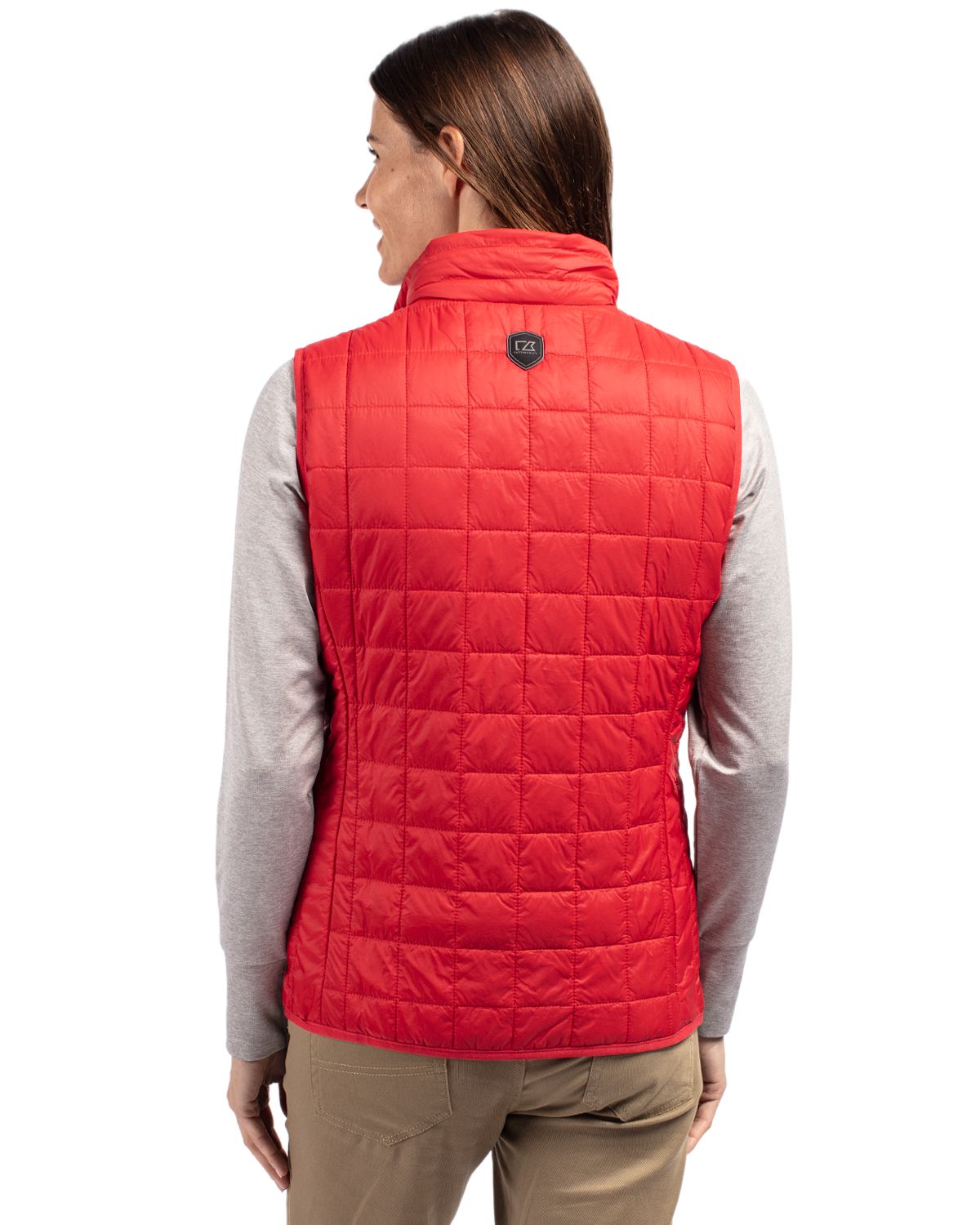 Cutter & Buck Rainier Recycled Insulated Puffer Womens Full Zip Vest