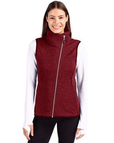 Cutter & Buck Mainsail Sweater Knit Asymmetrical Vest - Women's
