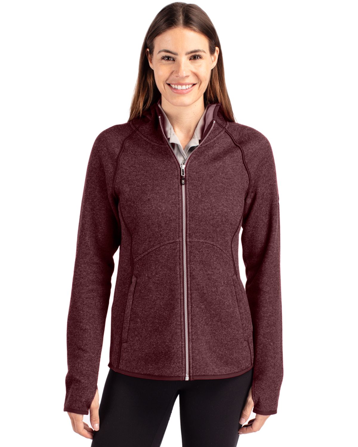 Cutter & Buck Mainsail Sweater Knit Full Zip Hoodie - Women's