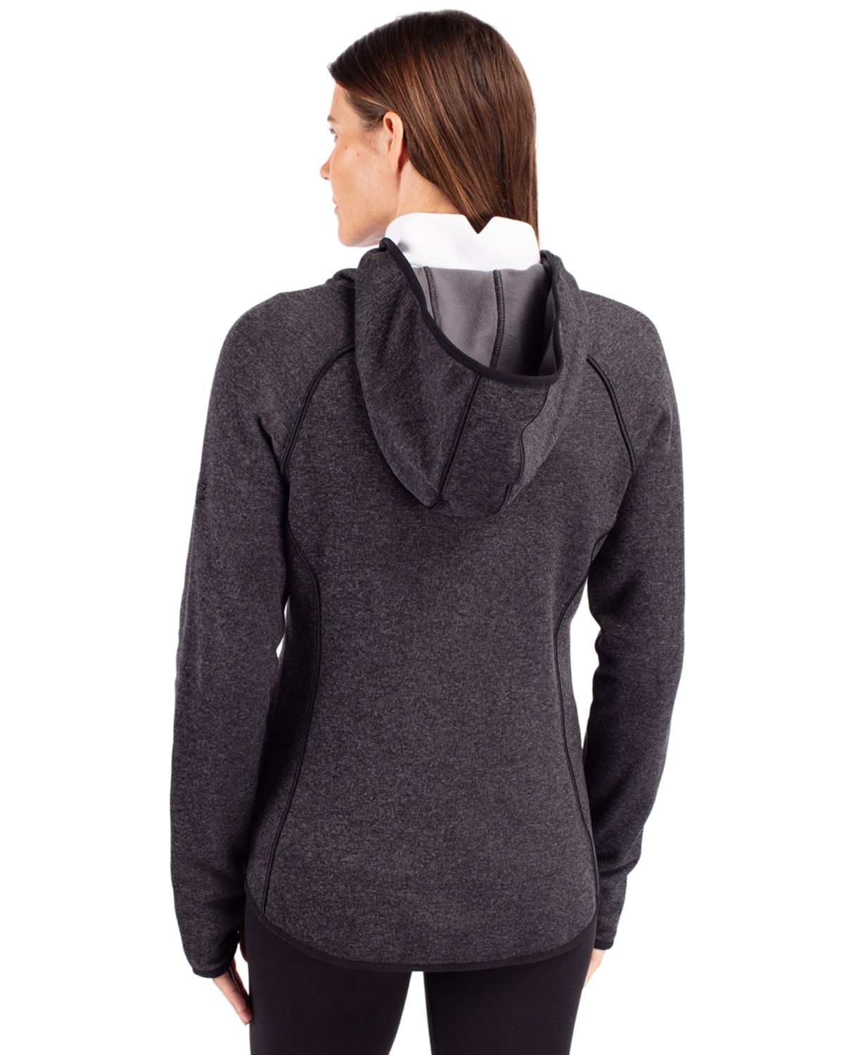 Cutter & Buck Mainsail Sweater-Knit Womens Full Zip Hooded Jacket