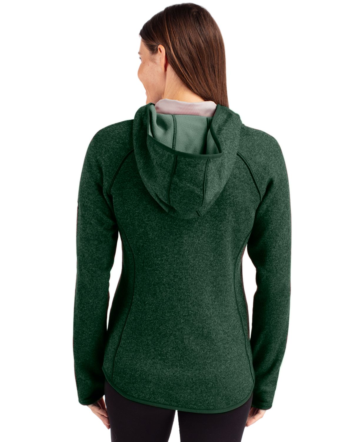 Cutter & Buck Mainsail Sweater-Knit Womens Full Zip Hooded Jacket