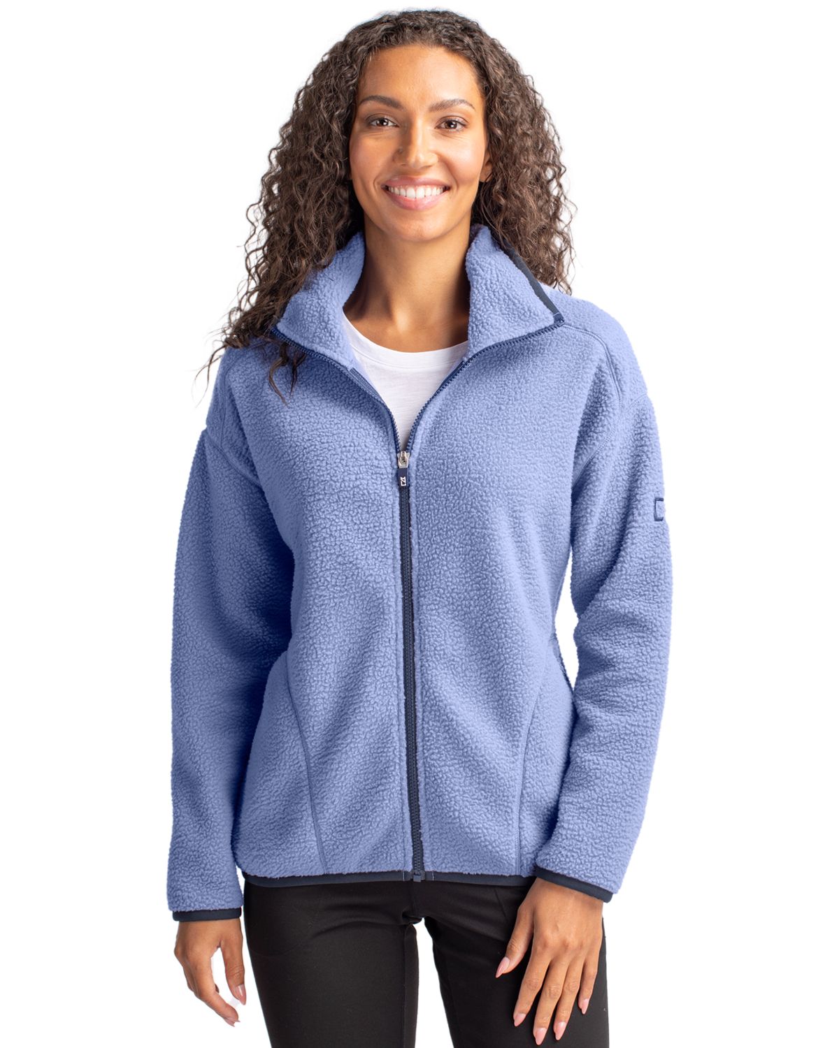 Cutter & Buck Cascade Epic Comfort Recycled Sherpa Fleece Womens Full Zip Jacket