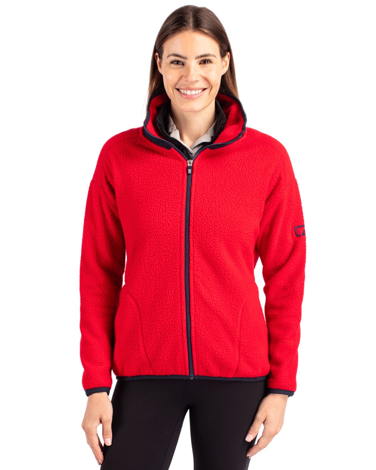 Cutter & Buck Cascade Epic Comfort Recycled Sherpa Fleece Womens Full Zip Jacket