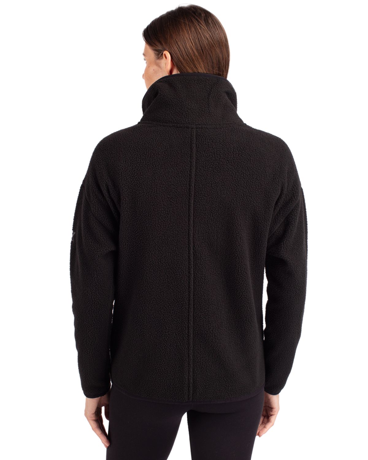 Cutter & Buck Cascade Epic Comfort Recycled Sherpa Fleece Womens Pullover Jacket