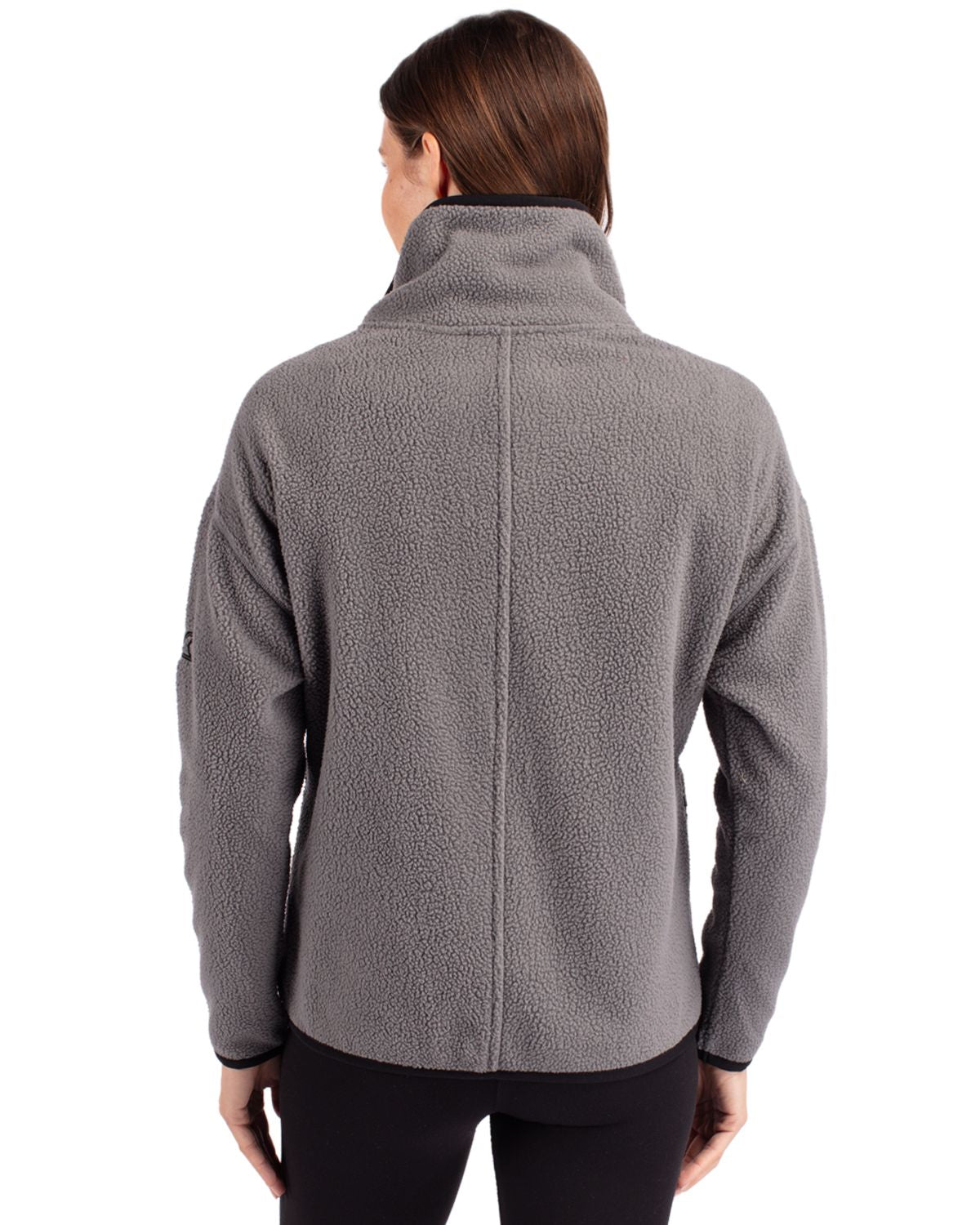 Cutter & Buck Cascade Epic Comfort Recycled Sherpa Fleece Womens Pullover Jacket