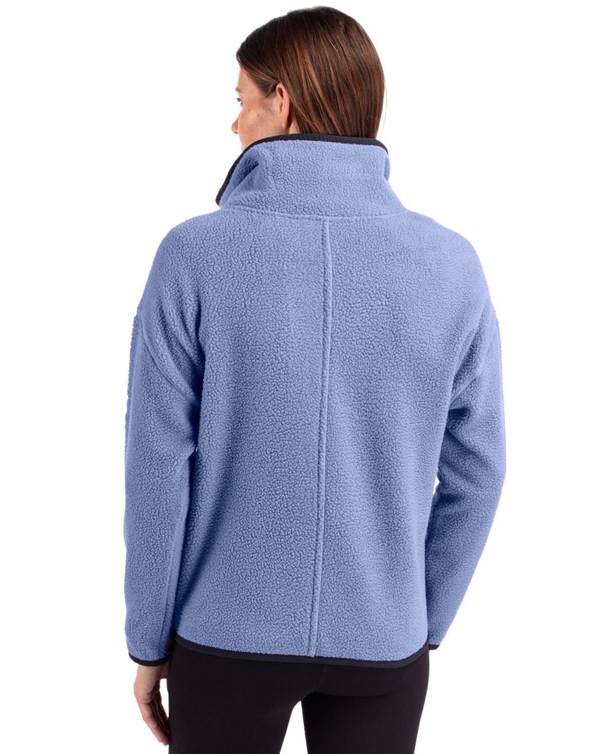 Cutter & Buck Cascade Epic Comfort Recycled Sherpa Fleece Womens Pullover Jacket