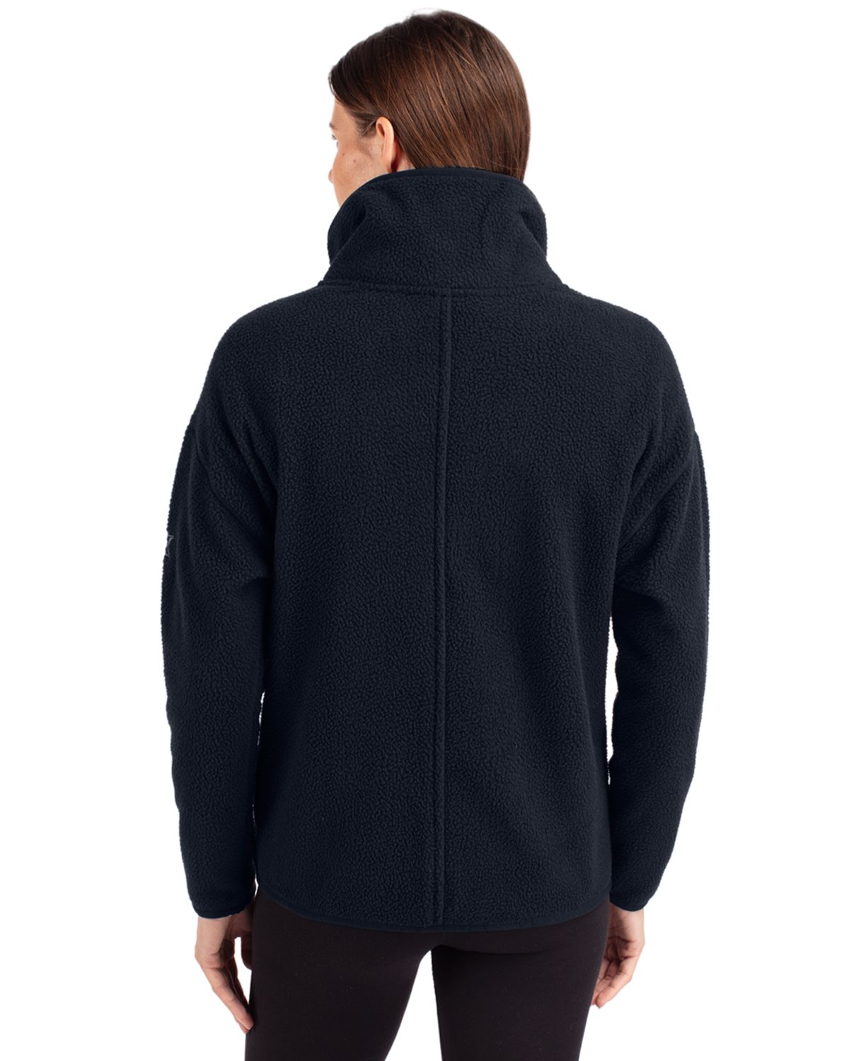 Cutter & Buck Cascade Epic Comfort Recycled Sherpa Fleece Womens Pullover Jacket