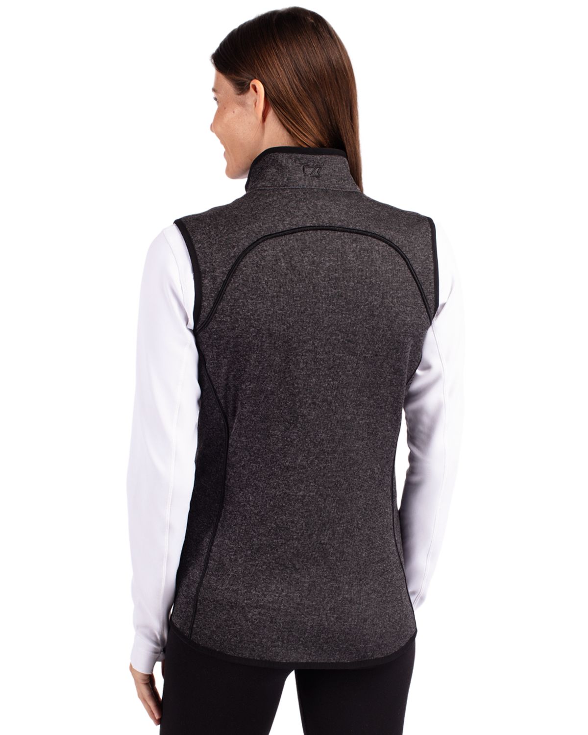 Cutter & Buck Mainsail Sweater-Knit Womens Full Zip Vest