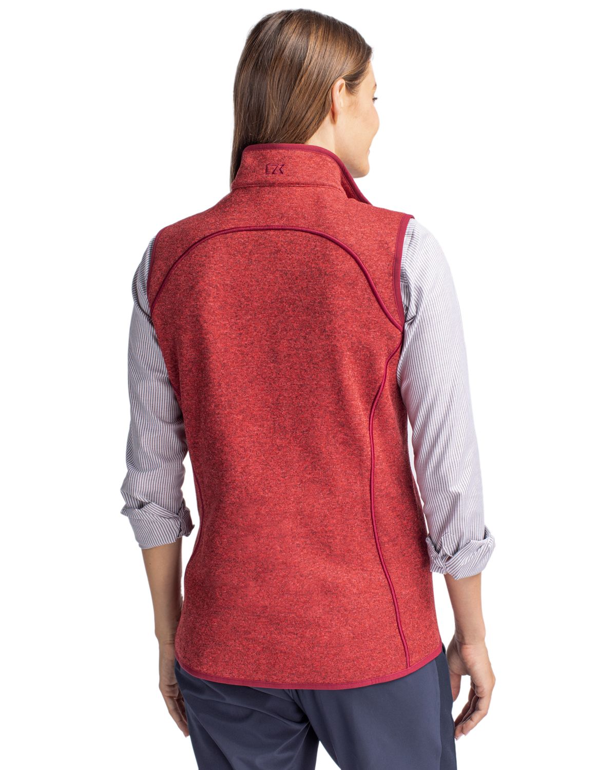 Cutter & Buck Mainsail Sweater-Knit Womens Full Zip Vest