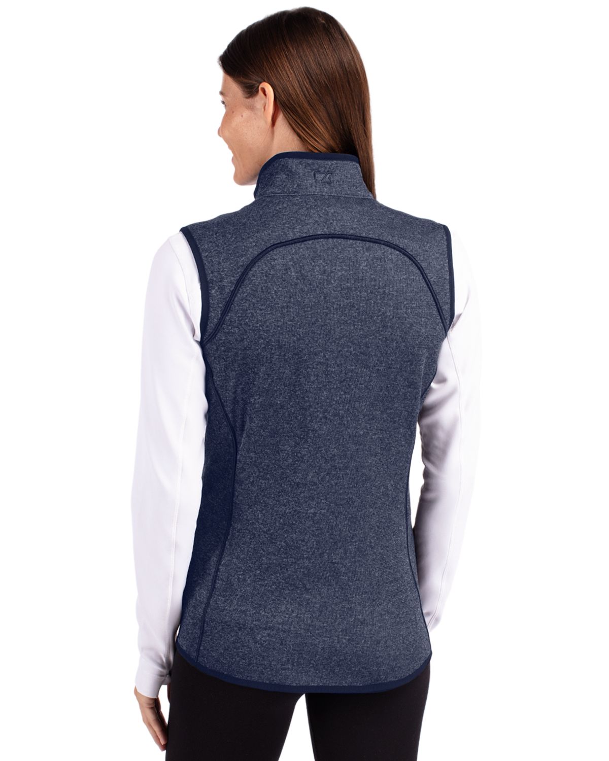 Cutter & Buck Mainsail Sweater-Knit Womens Full Zip Vest