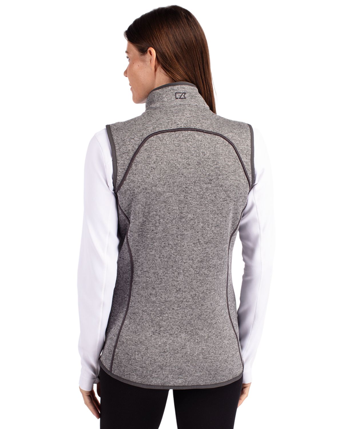 Cutter & Buck Mainsail Sweater-Knit Womens Full Zip Vest