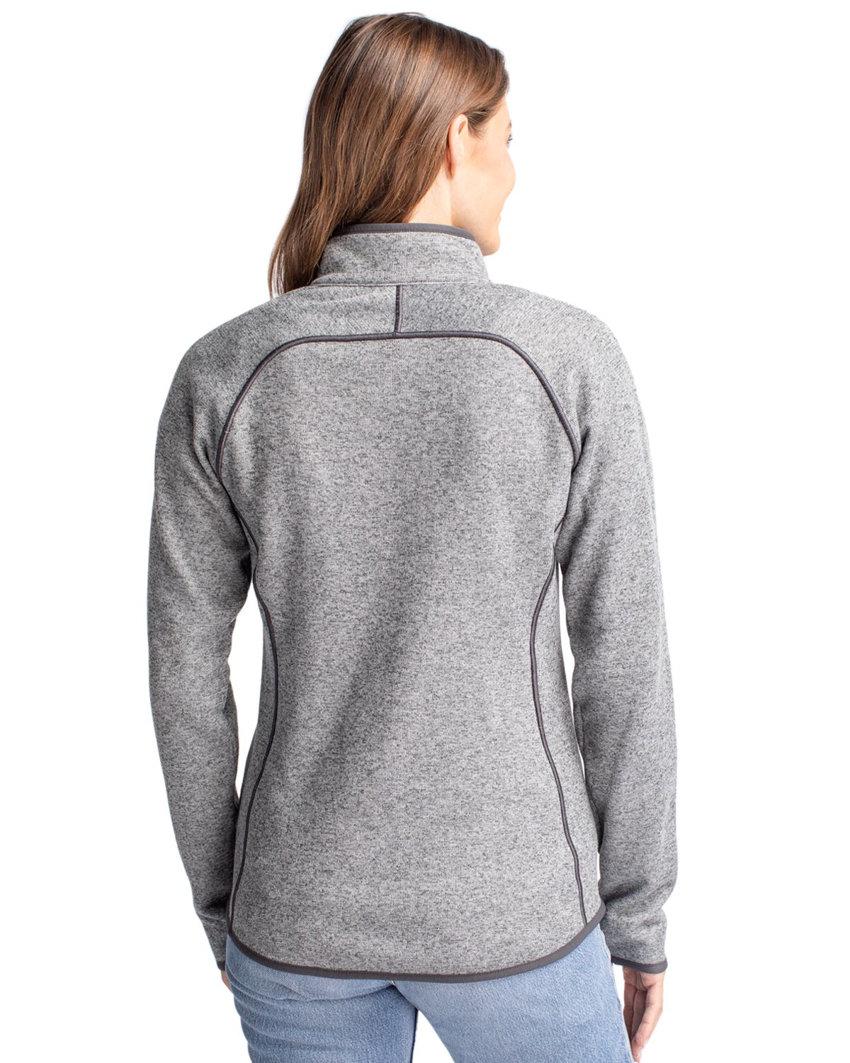 Cutter & Buck Mainsail Sweater-Knit Womens Full Zip Jacket