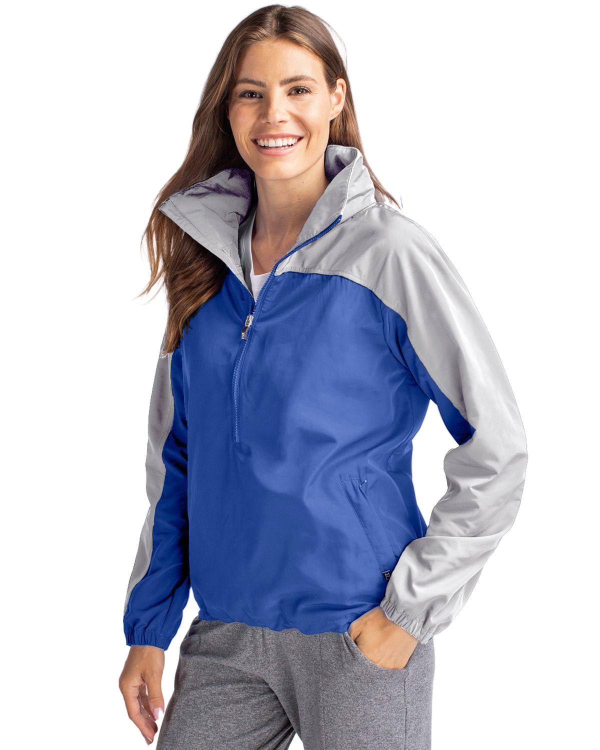 Cutter & Buck Charter Epic Versatility Recycled Womens Half Zip Anorak Jacket