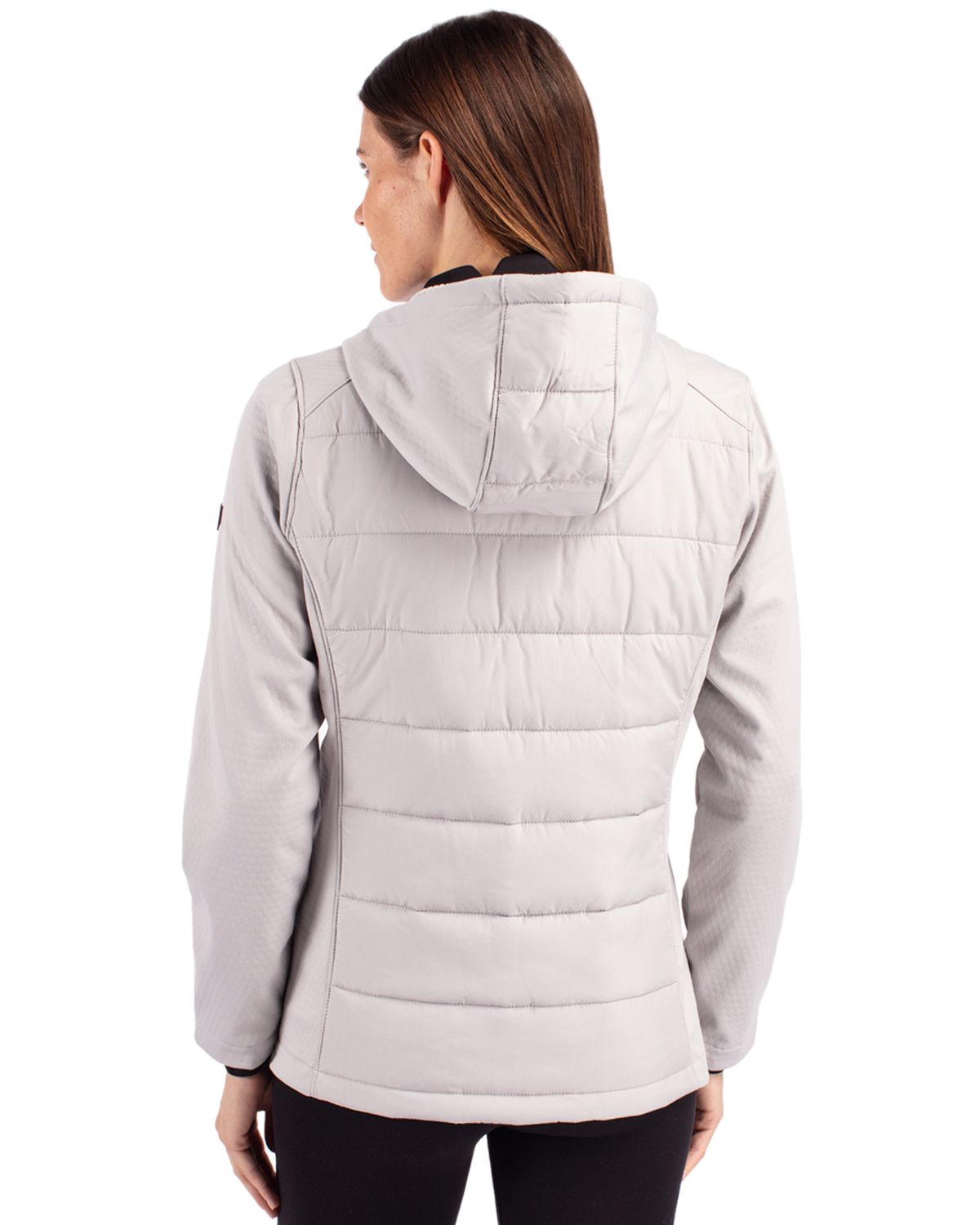 Cutter & Buck Evoke Epic Versatility Recycled Hybrid Softshell Womens Full Zip Hooded Jacket
