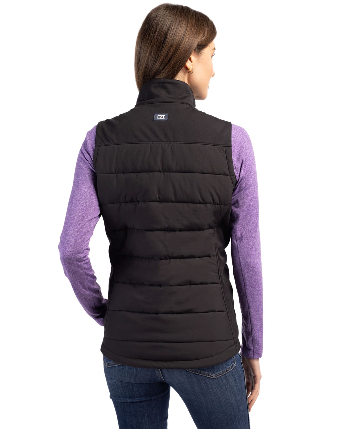 Cutter & Buck Evoke Epic Versatility Recycled Hybrid Softshell Womens Full Zip Vest