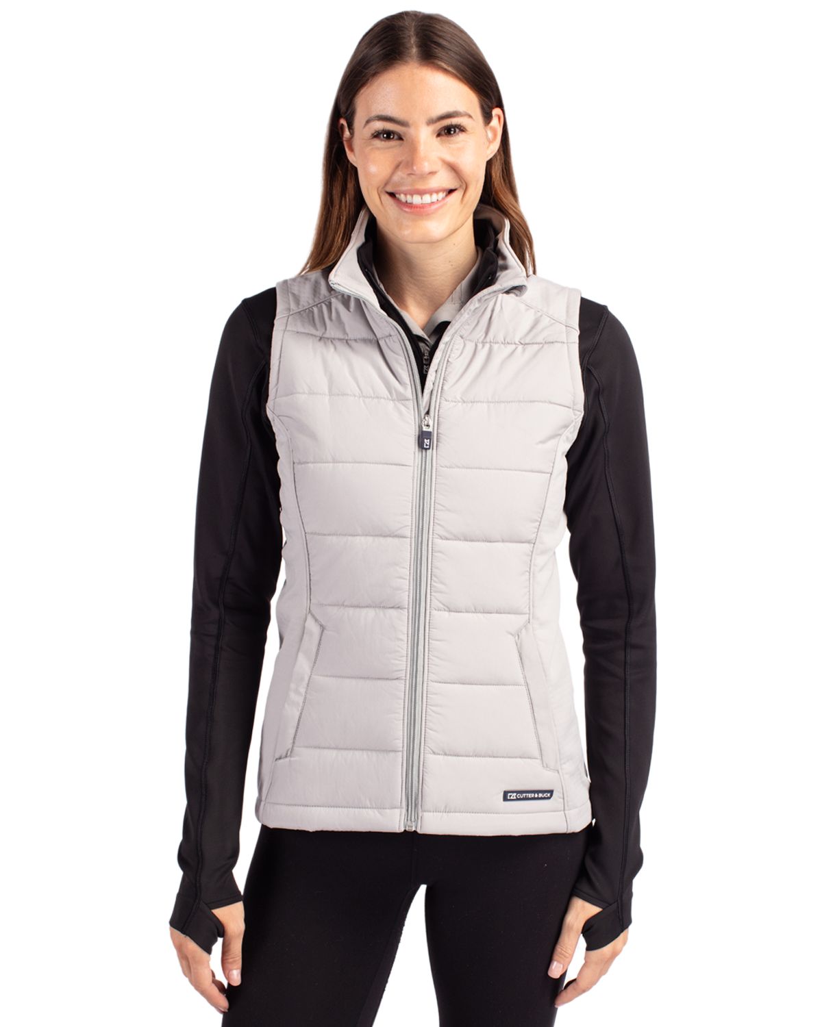 Cutter & Buck Evoke Epic Versatility Recycled Hybrid Softshell Womens Full Zip Vest
