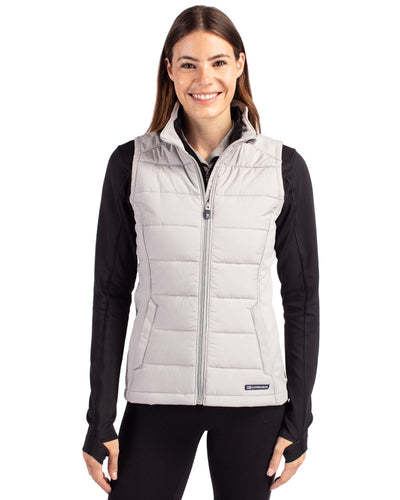 Cutter & Buck Evoke Epic Versatility Recycled Hybrid Softshell Womens Full Zip Vest