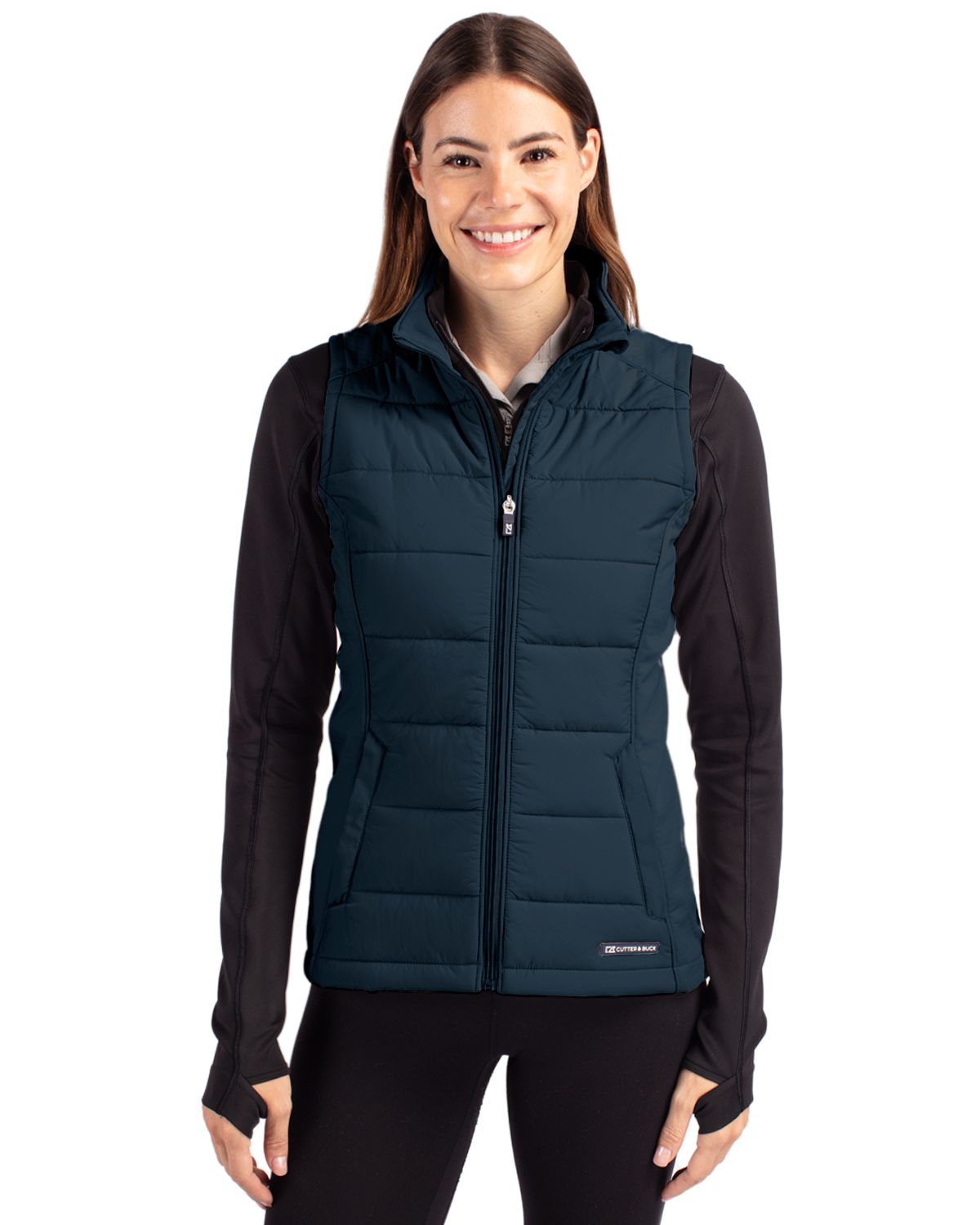 Cutter & Buck Evoke Epic Versatility Recycled Hybrid Softshell Womens Full Zip Vest