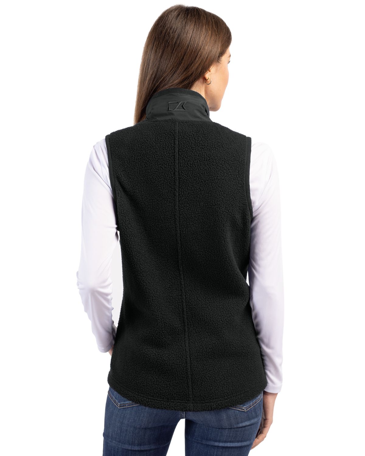 Cutter & Buck Cascade Epic Comfort Recycled Sherpa Fleece Womens Full Zip Vest