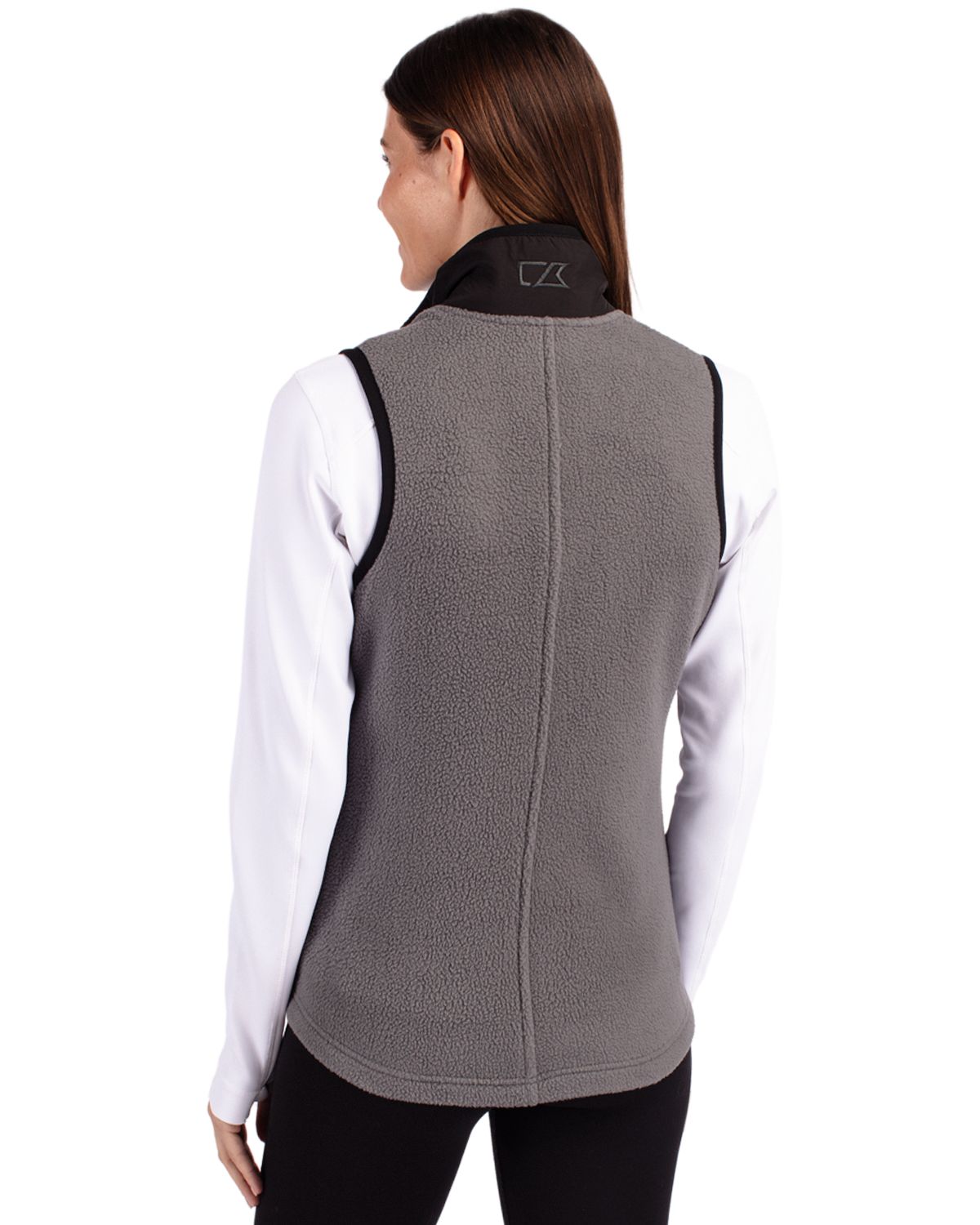 Cutter & Buck Cascade Epic Comfort Recycled Sherpa Fleece Womens Full Zip Vest