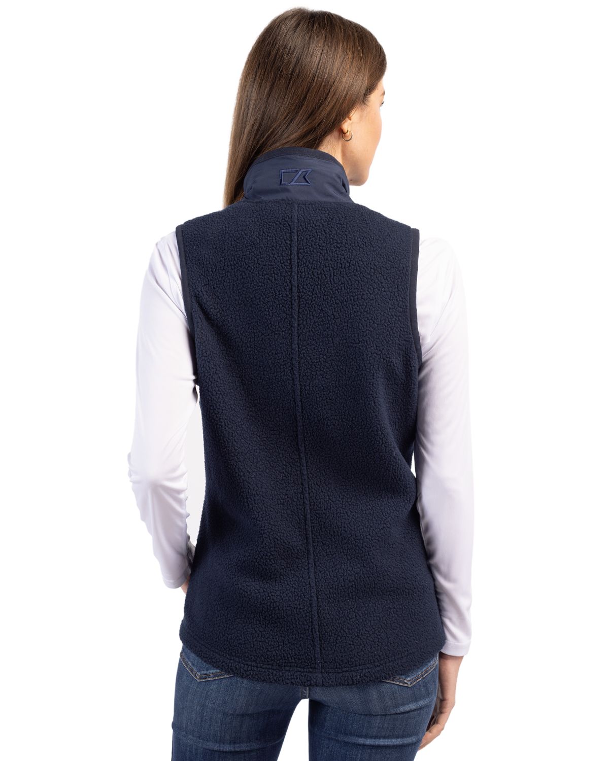 Cutter & Buck Cascade Epic Comfort Recycled Sherpa Fleece Womens Full Zip Vest