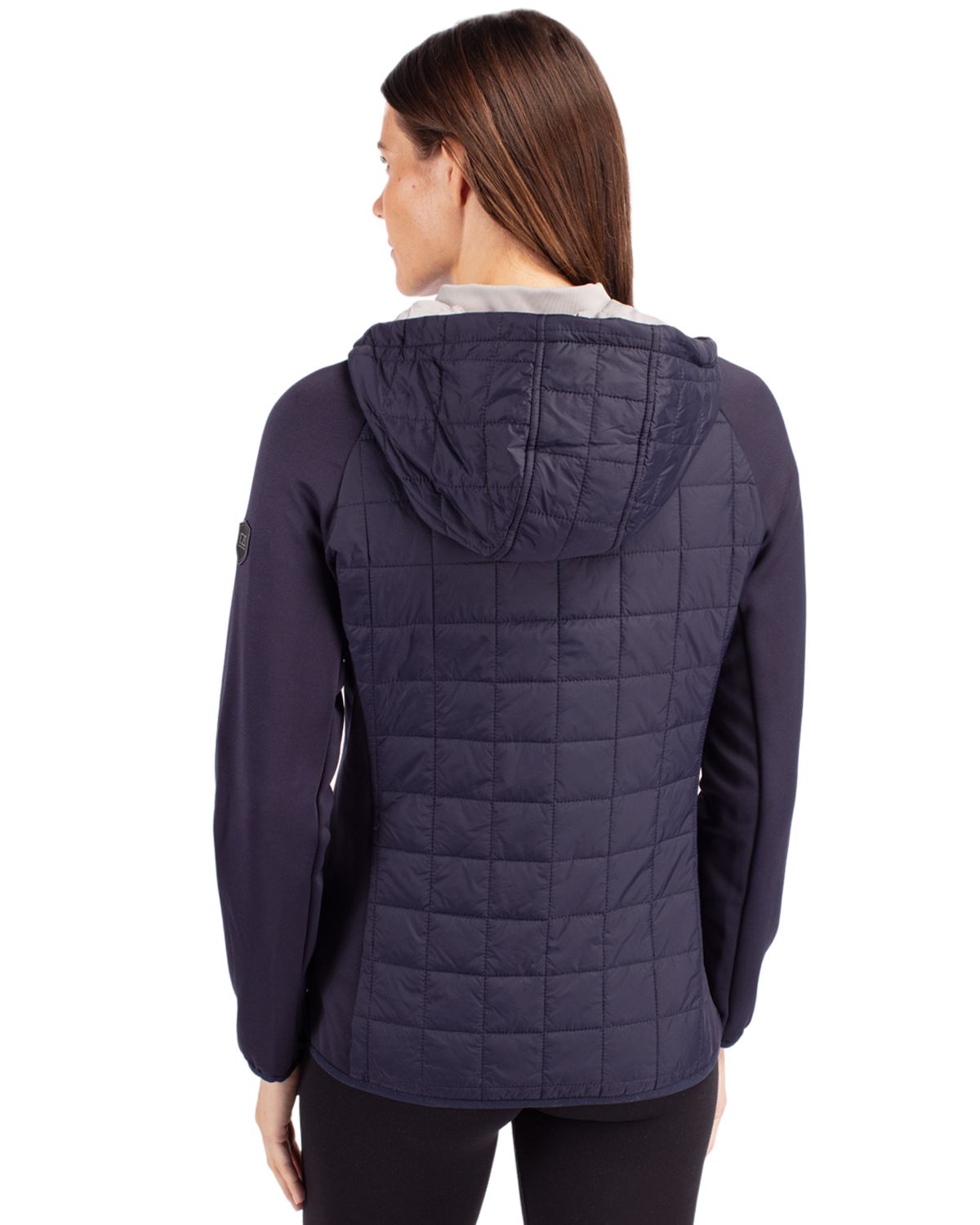 Cutter & Buck Rainier Recycled Insulated Hybrid Puffer Womens Full Zip Jacket