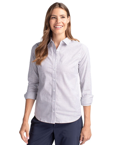 Cutter & Buck Easy Care Stretch Oxford Stripe L/S - Women's