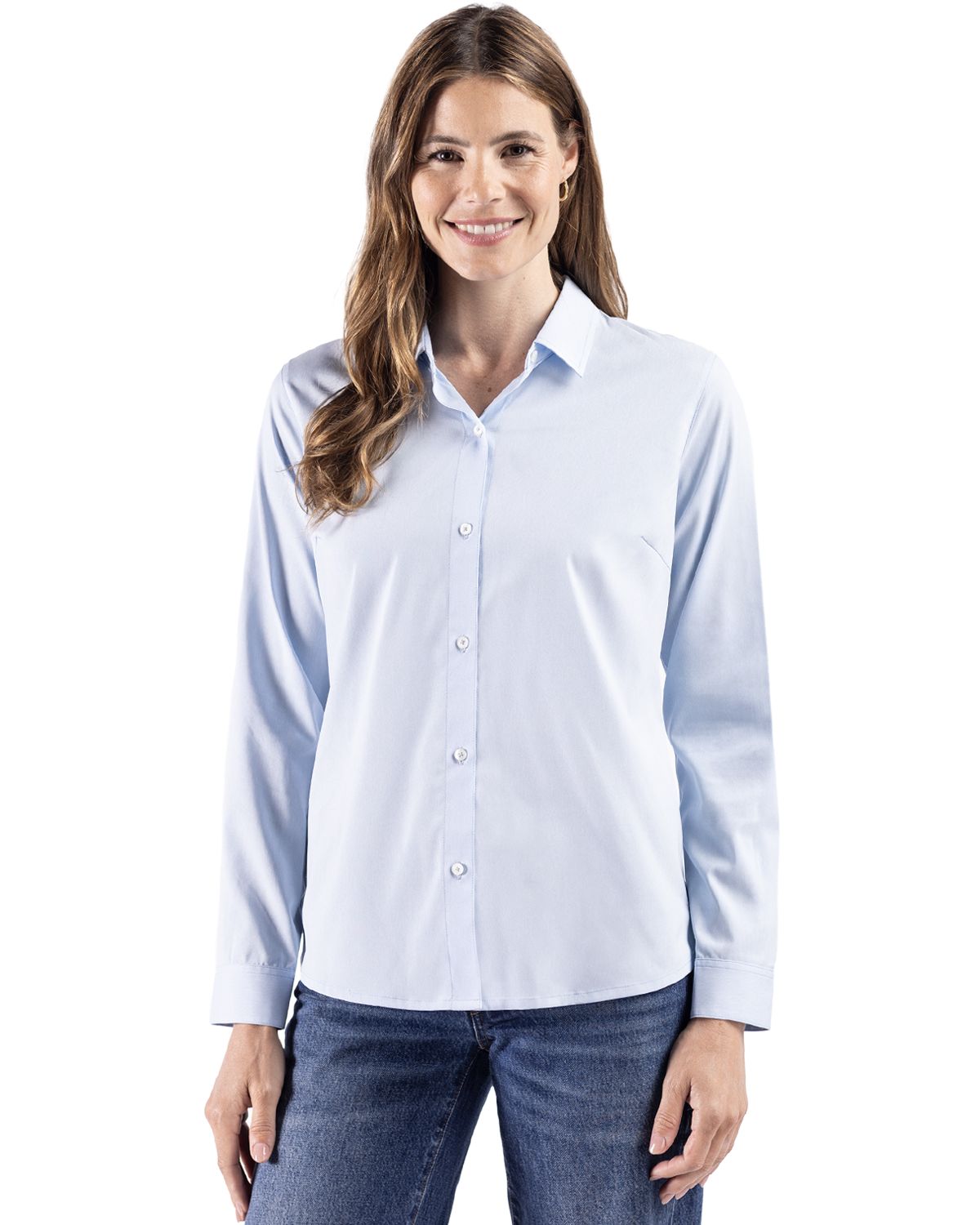 Cutter & Buck Skyline Eco End on End Button Down Shirt - Women's