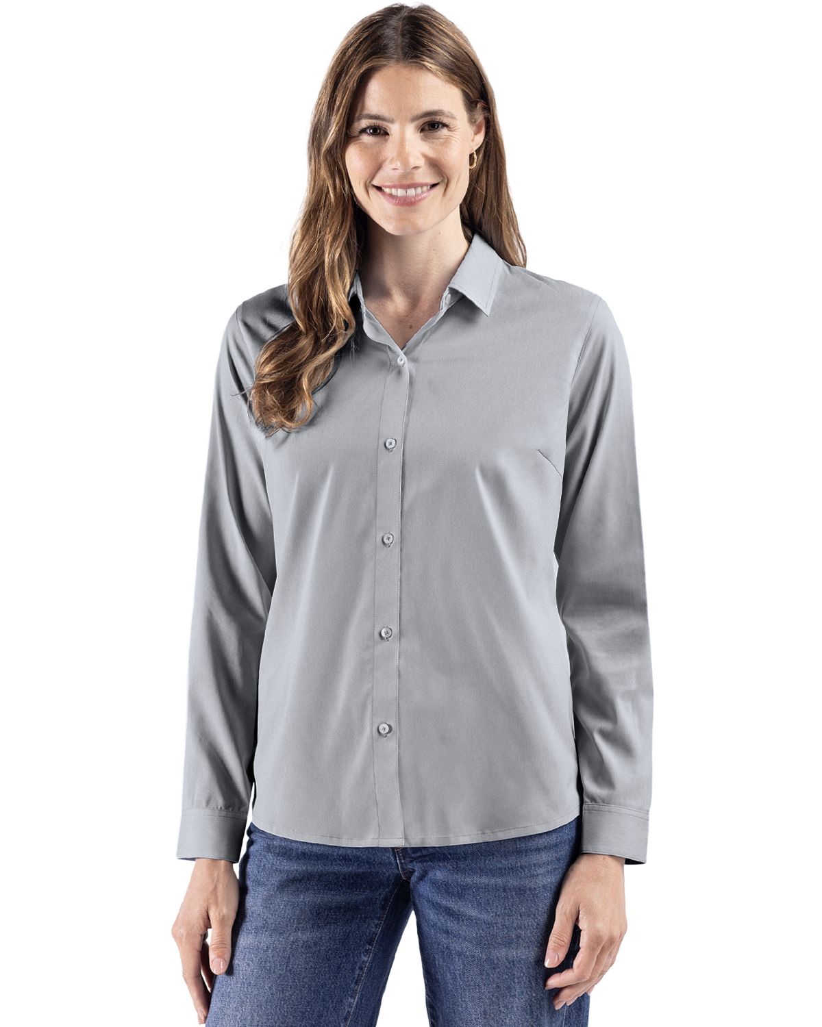 Cutter & Buck Skyline Eco End on End Button Down Shirt - Women's
