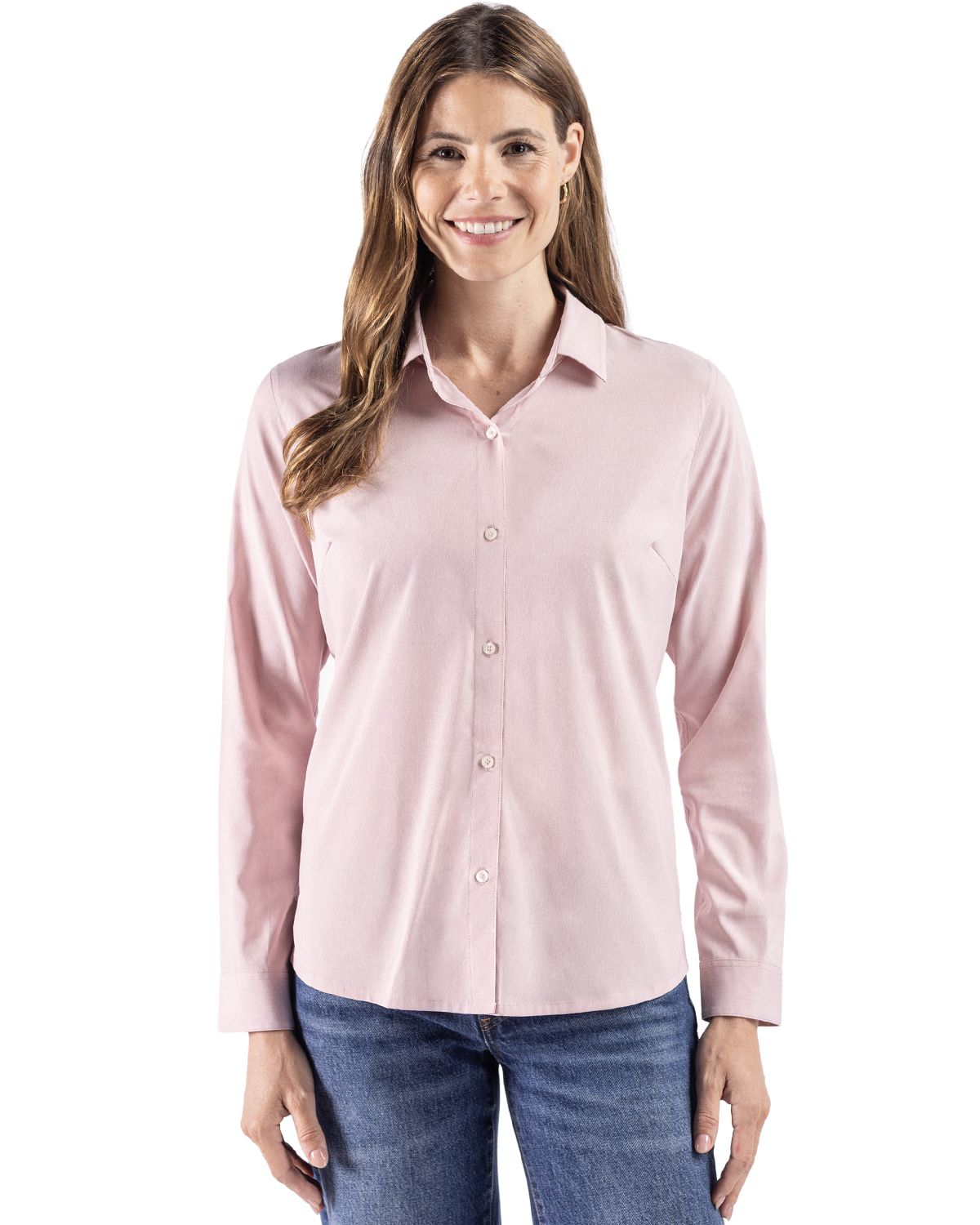 Cutter & Buck Skyline Eco End on End Button Down Shirt - Women's