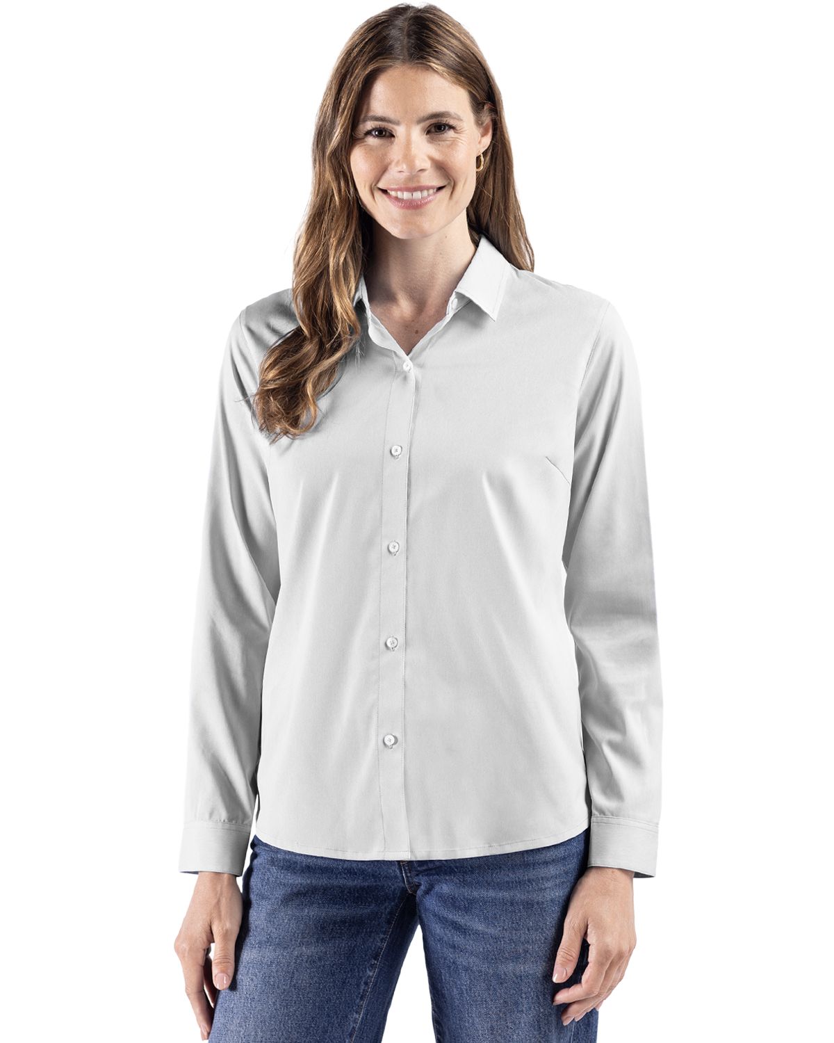 Cutter & Buck Skyline Eco End on End Button Down Shirt - Women's