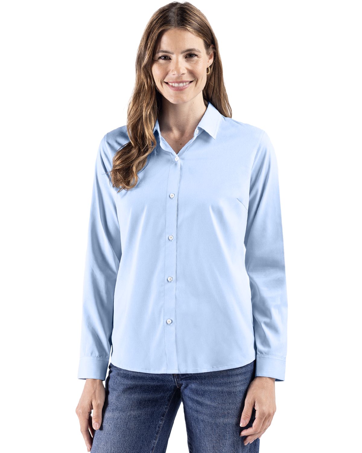 Cutter & Buck Skyline Eco End on End Button Down Shirt - Women's