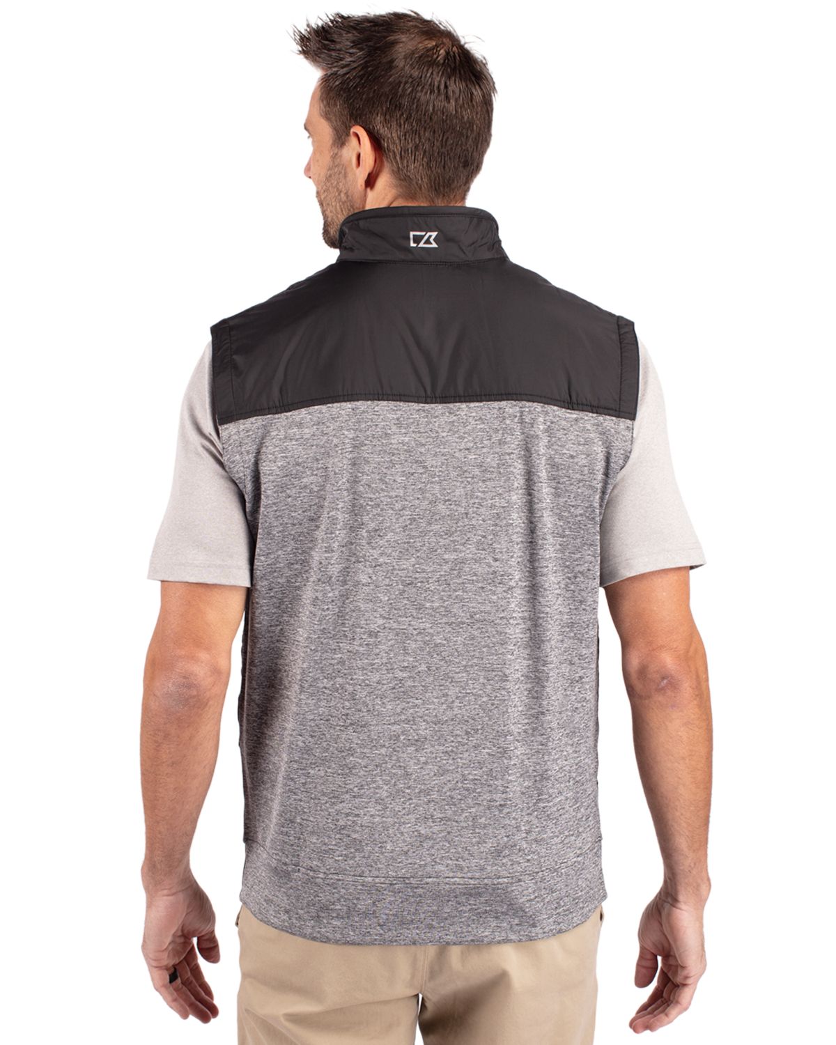 Cutter & Buck Stealth Recycled Hybrid Quilted Mens Windbreaker Vest