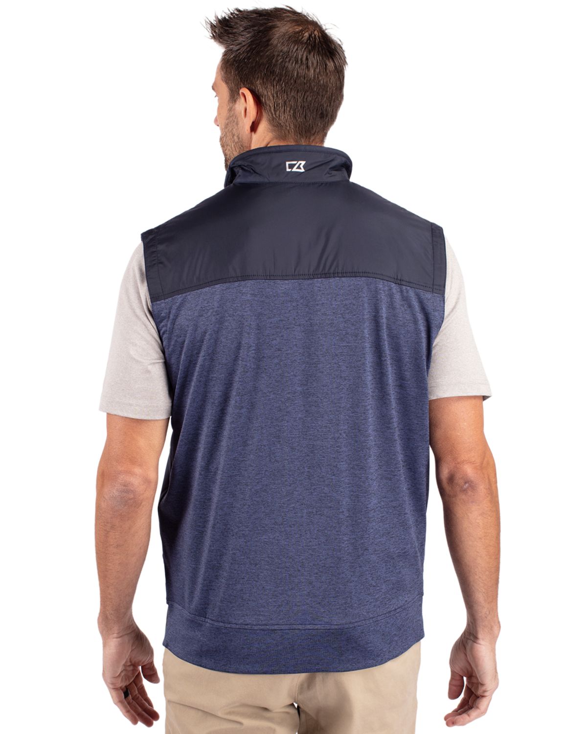 Cutter & Buck Stealth Recycled Hybrid Quilted Mens Windbreaker Vest