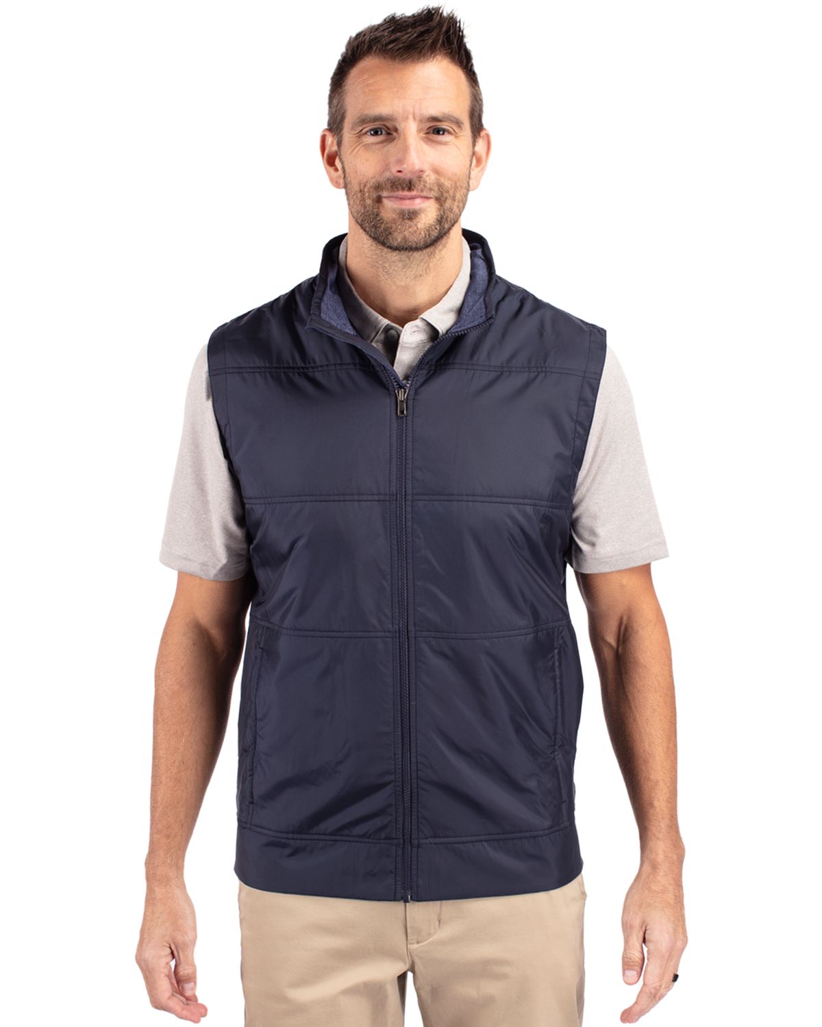 Cutter & Buck Stealth Hybrid Quilted Full Zip Vest - Men's Big & Tall