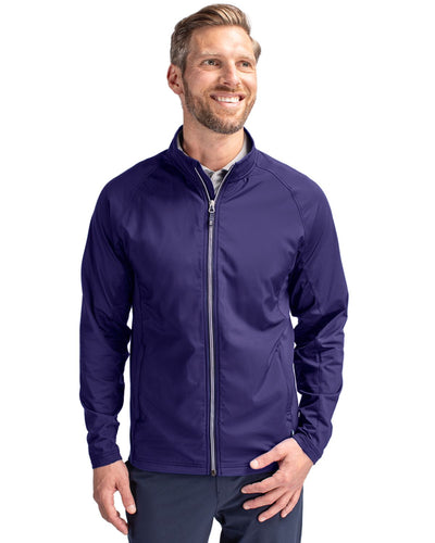 Cutter & Buck Adapt Recycled Soft Knit Stretch Mens Hybrid Full Zip Jacket