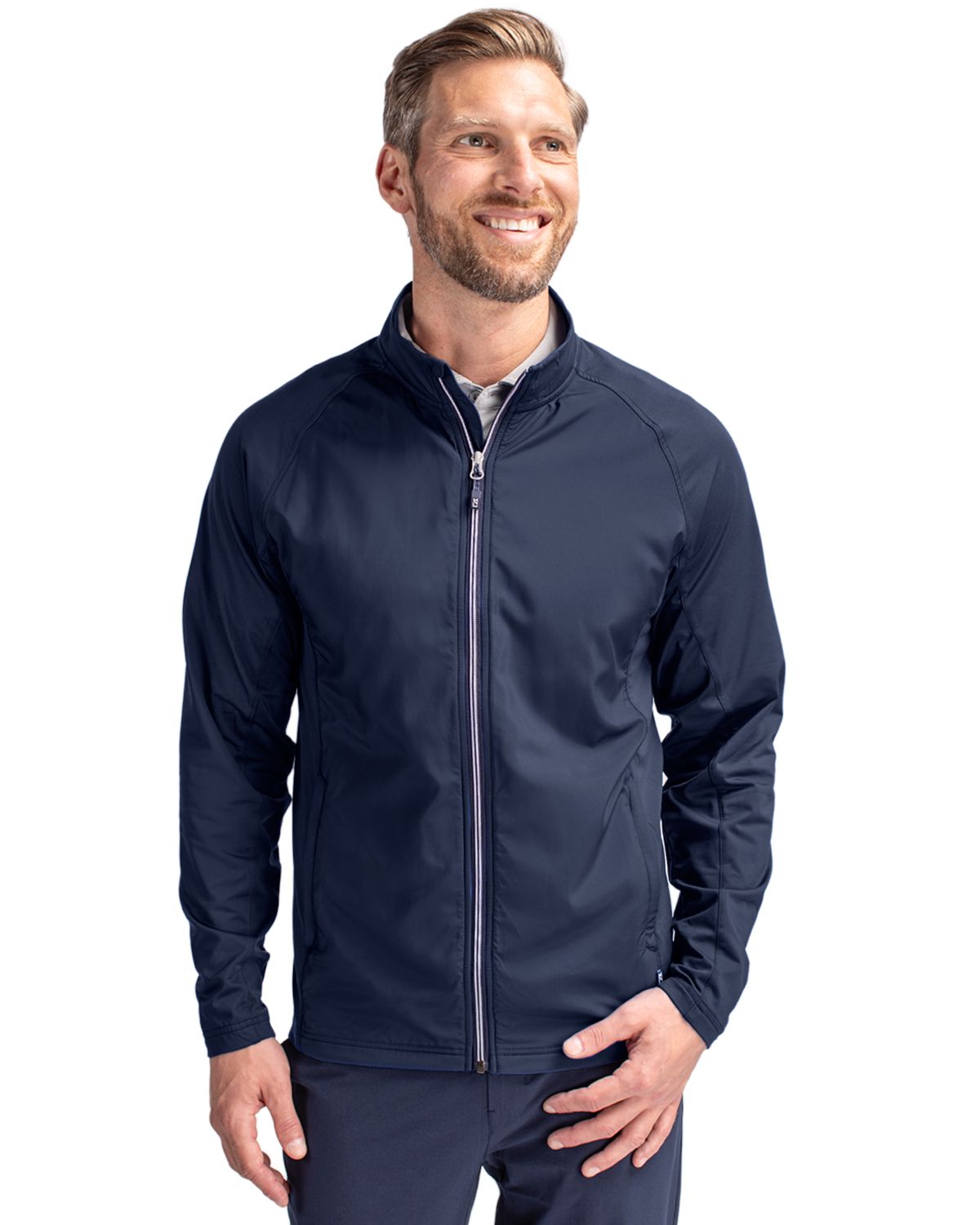 Cutter & Buck Adapt Recycled Soft Knit Stretch Mens Big & Tall Hybrid Full Zip Jacket