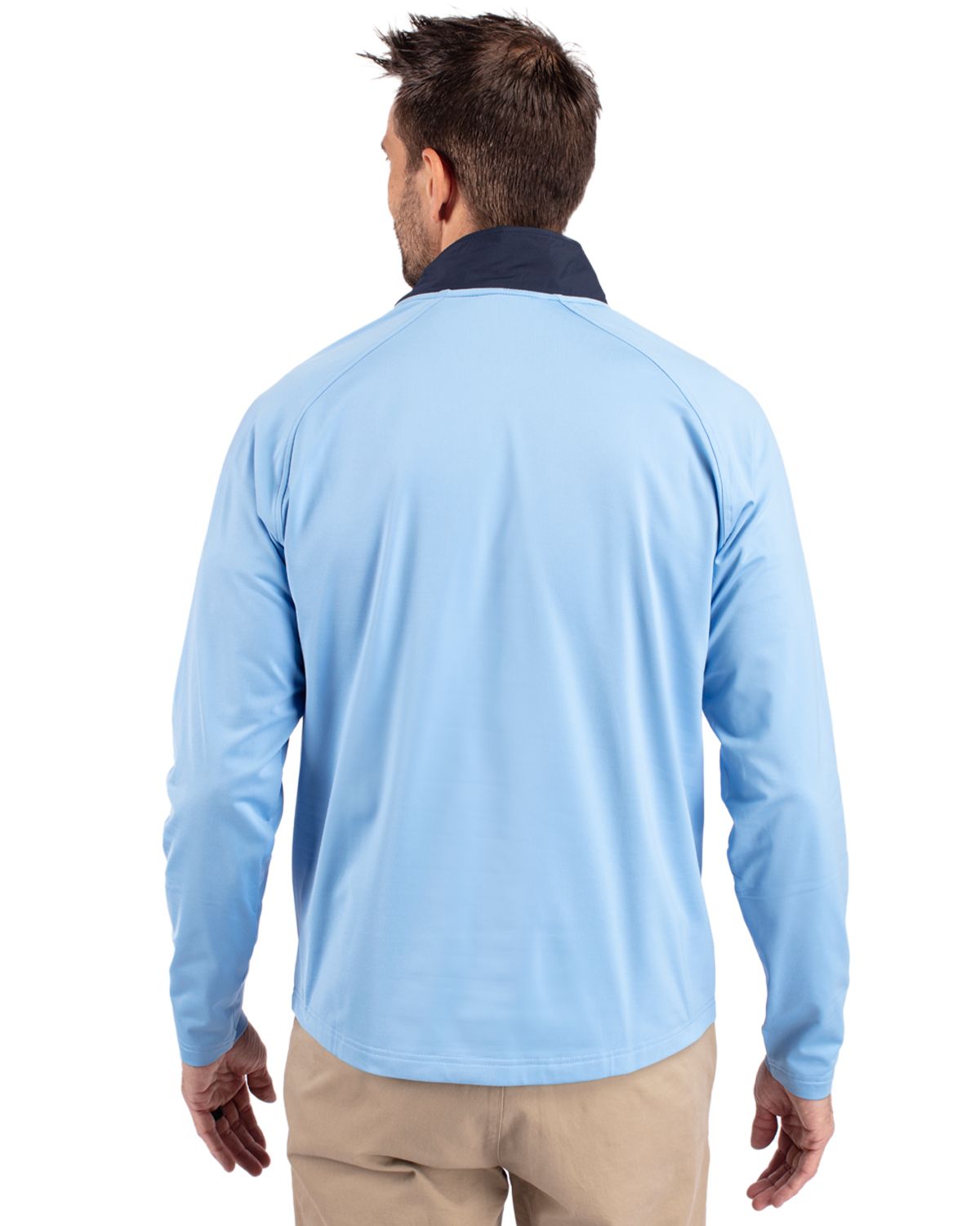 Cutter & Buck Adapt Recycled Soft Knit Stretch Mens Hybrid Quarter Zip Pullover